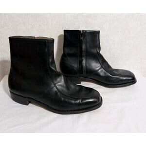 Vtg USA Mens Mason O'Sullivan Beatle Boots Sz 10 3E Black Mid Ankle Mid Leather